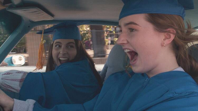 Kaitlyn Dever and Beanie Feldstein in ‘Booksmart’ (photo: IMDB)