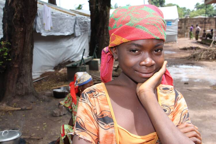At a camp for Internally Displaced People in Bangui in May 2014 (Kevin Clarke)