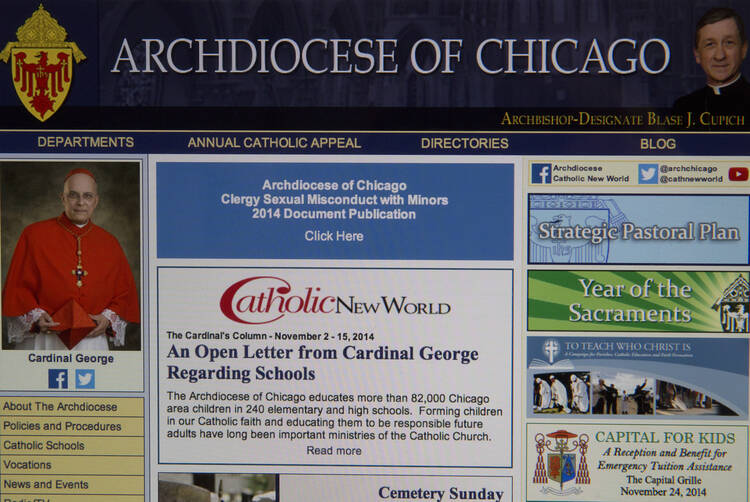 Archdiocese of Chicago releases documents on past clergy sex abuse cases (CNS photo/Chaz Muth)
