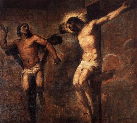 Christ and the Good Thief, Titian 1566