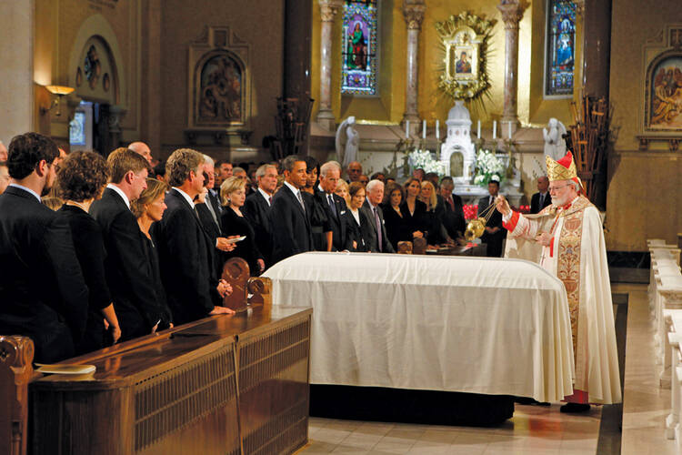 FINAL COMMENDATION. Cardinal Sean P. O'Malley presides at the funeral Mass for Sen. Edward M. Kennedy on Aug. 29, 2009.
