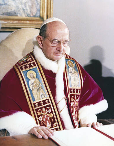 Pope Paul VI at the Vatican. 