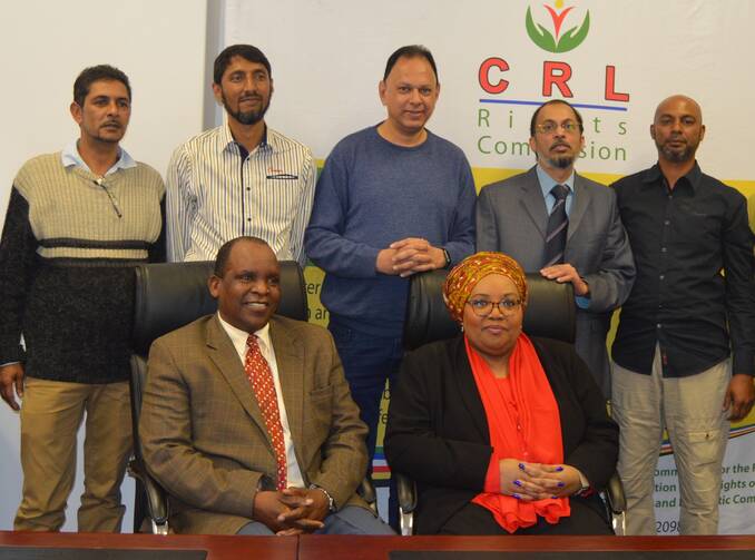 Thoko Mkhwanazi-Xaluva, head of the Commission for the Promotion and Protection of the Rights of Cultural, Religious and Linguistic Communities, seated right, with other CRL members (photo courtesy of CRL)