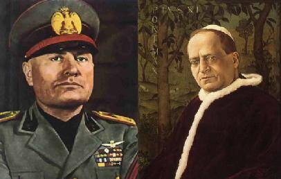 Benito Mussolini and Pope Piux XI