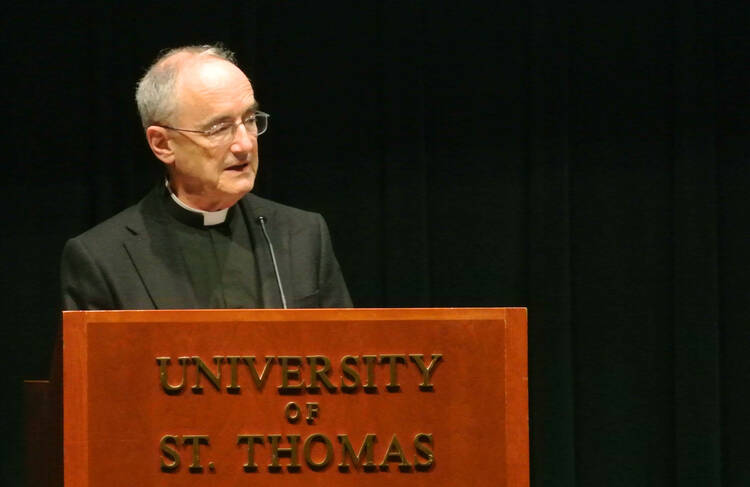 Jesuit Father Michael Czerny pictured at the University of St. Thomas in St. Paul, Minn. in 2014 (CNS photo/Dianne Towalski, The Catholic Spirit).