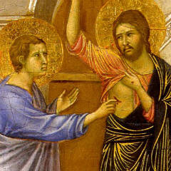 Detail of Doubting Thomas by Duccio di Buoninsenga, 1308