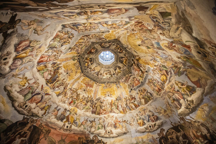 "The Last Judgment" by Giorgio Vasari and Federico Zuccar, in the Cattedrale di Santa Maria del Fiore, Florence, Italy.