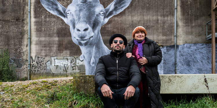 Muralist and photographer JR and actress Agnès Varda in "Faces Places"