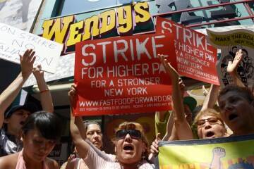 Fast Food Employees on Strike
