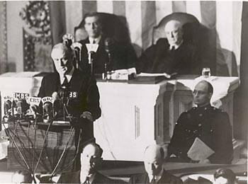 President Frankllin D. Roosevelt Addressing a Joint Session of Congress, December 8, 1941
