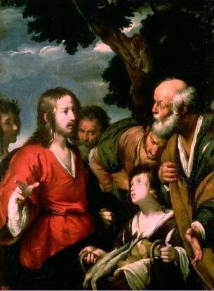 Bernardo Strozzi. Feeding the Multitudes. Early 1600s. Courtesy of Wikimedia. 