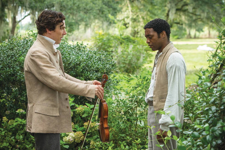 Benedict Cumberbatch and Chiwetel Ejiofor in "12 Years a Slave"