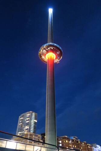 Brighton Schlock? The "big grey pole," otherwise known as the i360, on opening night.