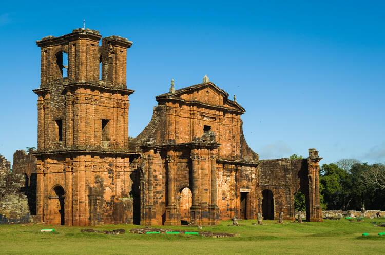 The ruins of São Miguel das Missões, a 17th-century Jesuit mission in Rio Grande do Sul, Brazil, now preserved as a World Heritage Site by the United Nations. (iStock/Thiago Santos)