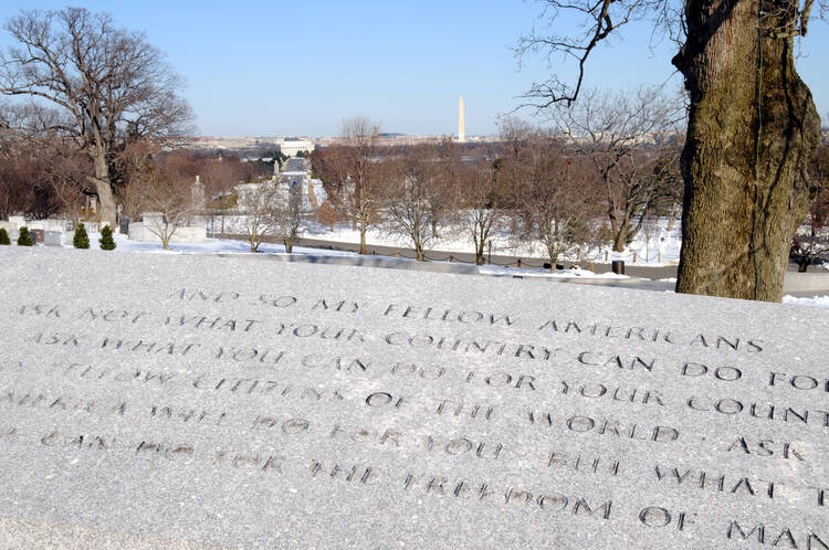 Engraved words from Kennedy's inaugural address (iStockPhoto)