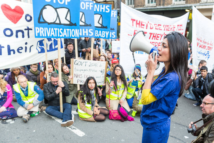 Junior doctors march in London in Oct. 2015 to campaign against NHS contract changes. iStock photo