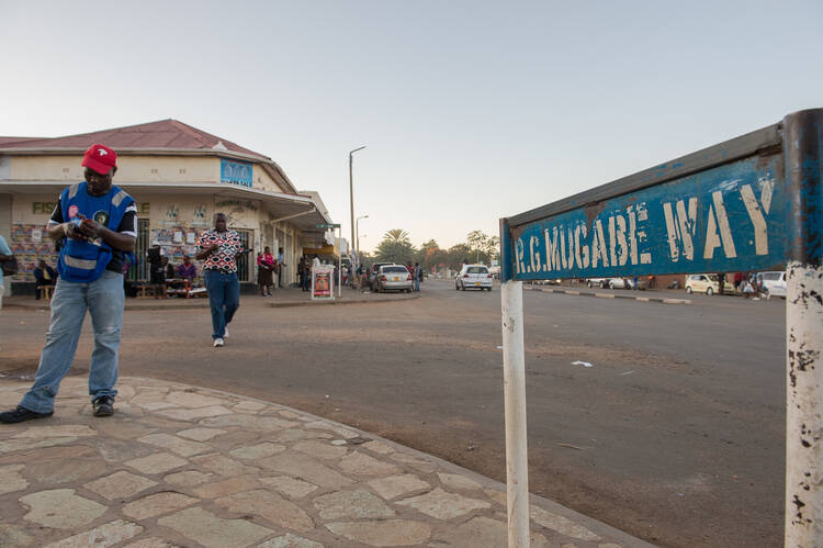 Vendor selling cell phone airtime in Kwekwe, Zimbabwe stock photo. iStock photo