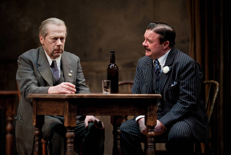 Stephen Ouimette and Nathan Lane in "Iceman Cometh."