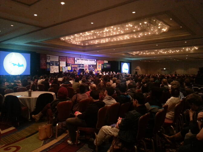 Thousands gather in the ballroom for this years' Ignatian Family Teach-In in Washington D.C.