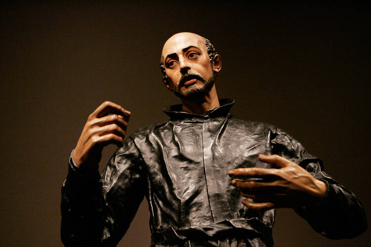 The sculpture "Saint Ignatius Loyola," by Juan Martinez Montanes and Francisco Pacheco.