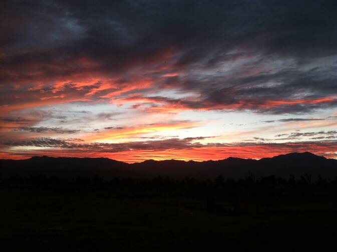 The sunset from the campus of Xavier College Preparatory, in Palm Desert, CA. Photo by Matt Emerson