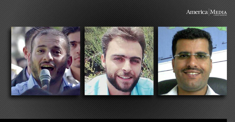 Zahir al-Shurqat, Khaled Eissa and Almigdad Mojalli (left to right), three journalists who were killed reporting stories many Americans chose not to read.