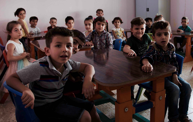 Students attend a new kindergarten in Qaraqosh, Iraq. (Kevin Clarke) Image: Students attend a new kindergarten in Qaraqosh, Iraq. (Kevin Clarke)