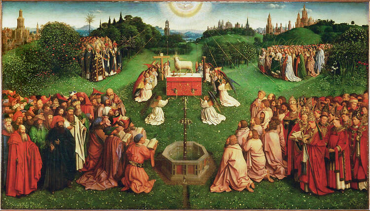 Adoration of the Mystic Lamb by Jan van Eyck, 1432