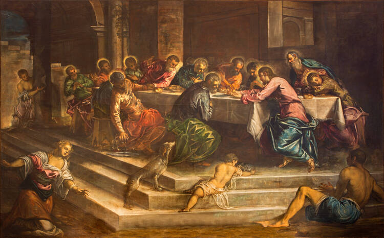 "Last Supper of Christ" by Jacopo Tintoretto