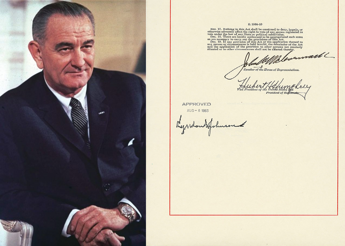 President Lyndon B. Johnson and The Voting Rights Act