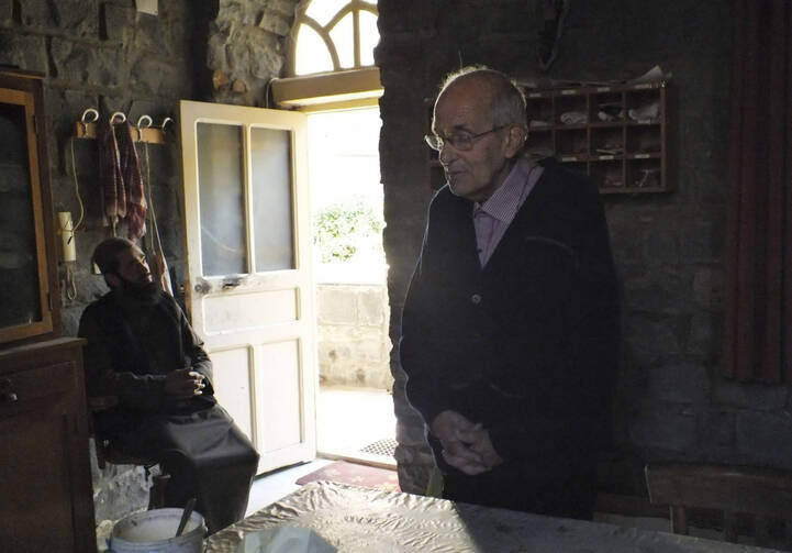 MAN OF PRAYER. Frans van der Lugt, S.J., at the residence of the Jesuit fathers in the besieged area of Homs, Syria, Jan. 29.