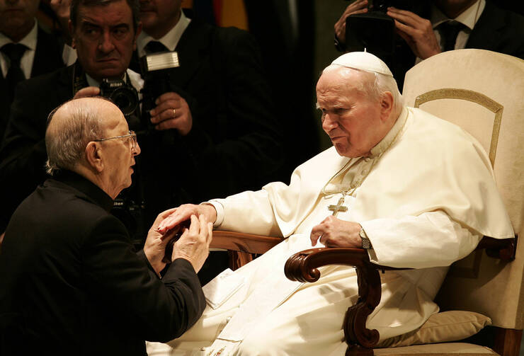 Maciel with Pope John Paul II in 2004
