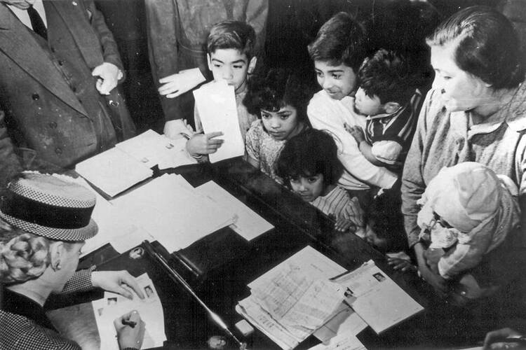 GROUNDWORK. The Eva Perón Foundation (Eva Perón at lower left) provided assistance to children from impoverished backgrounds.