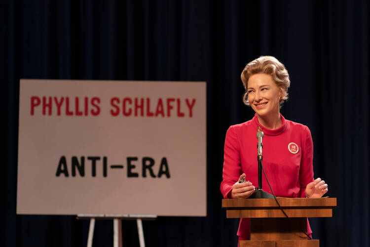 Cate Blanchett as Phyllis Schlafly in “Mrs. America” (photo: Hulu)