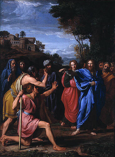 Nicolas Colombel, Christ Healing the Blind (1682). Courtesy of Wikimedia.