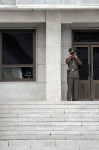 Watching the border from North Korea in 2008