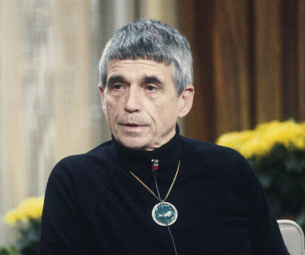 Daniel Berrigan in 1981. (AP Photo/Dave Pickoff, File)