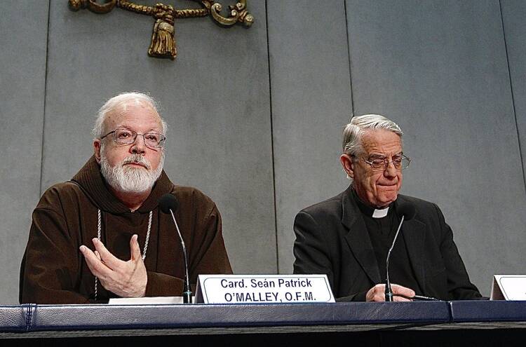 Cardinal Sean P. O'Malley of Boston, with Federico Lombardi, S.J.