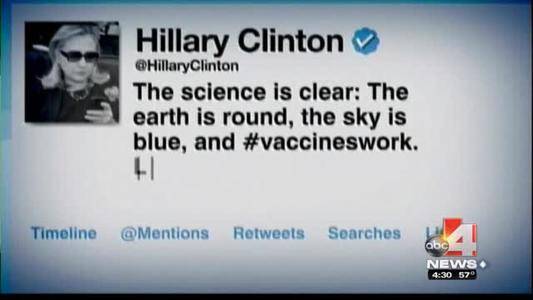Hillary Clinton was unequivocal on vaccinations this week, but will she inadvertently create a partisan issue? 