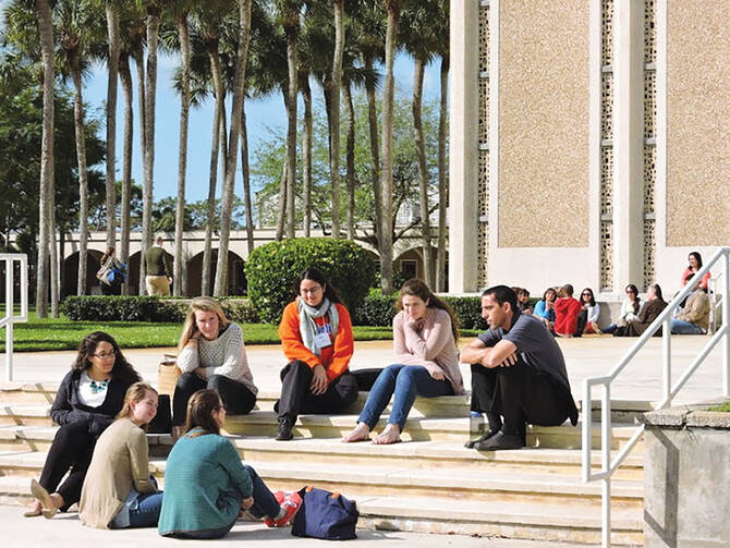 ￼AN ADULT FORMATION. A group meets with a seminarian in January at St. Vincent de Paul Regional Seminary in Boynton Beach, Fla.