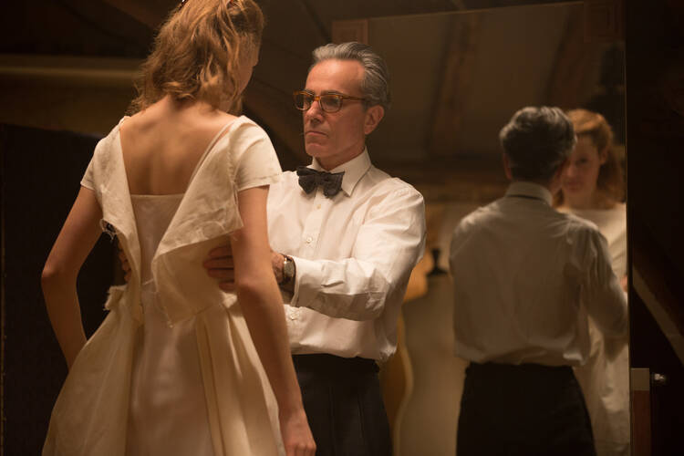 Vicky Krieps and Daniel Day-Lewis in “The Phantom Thread” (Focus Features)
