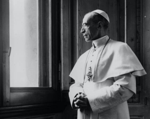  Pope Pius XII is pictured at the Vatican in a file photo dated March 15, 1949. (CNS file photo)