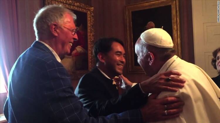 Pope Francis met with a former student and his same-sex partner during his visit to the United States in September.