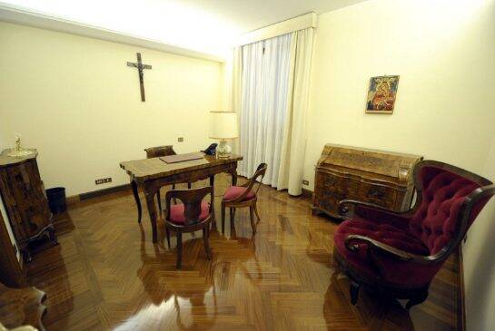 The pope's study in the Vatican guest house