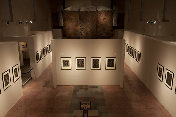 “Georges Rouault: Miserere et Guerre,” installation at Museum of Contemporary Religious Art at St. Louis University, 2016. Photo by Jeffrey Vaughn, courtesy of MOCRA 