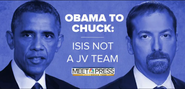 NBC promotes new Meet the Press host Chuck Todd, at right, with a possible guest.