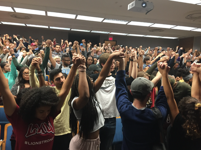 Photo taken at the Black Student Union meeting on Nov. 9. 