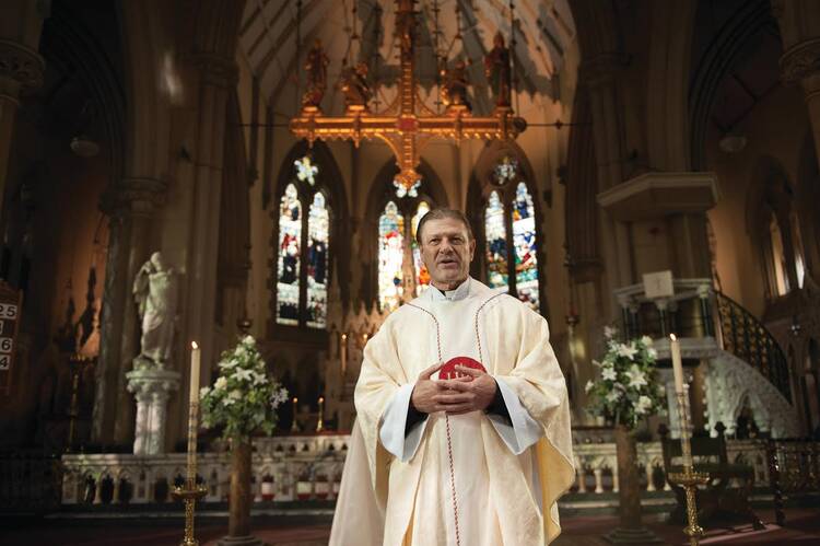 Sean Bean as Father Michael Kerrigan in "Broken" (photo: Jesuits & Friends)