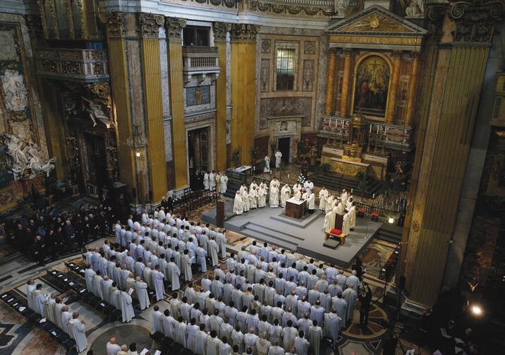 Francis Comes to Gesù: The pope celebrates Mass in thanksgiving for the recent canonization of St. Peter Faber, S.J.