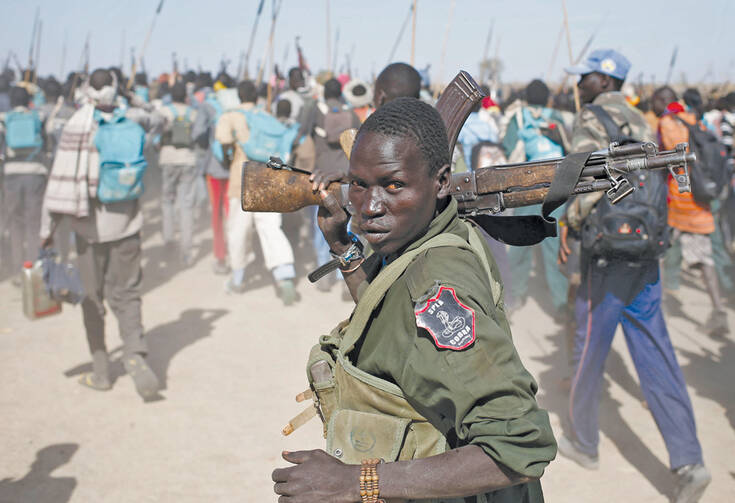 On The Move: Rebel in Upper Nile State on Feb. 13, 2014.